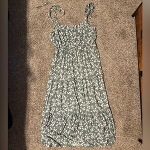 GILLI Floral Green Sleeveless Dress